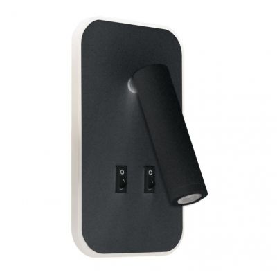 Kinkiet ruchomy oprawa z ruchomym kloszem LED OTELLO 6W+3W BLACK IDEUS (04031)